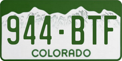 CO license plate 944BTF