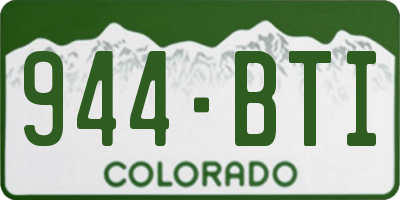CO license plate 944BTI
