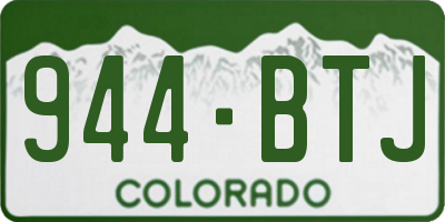 CO license plate 944BTJ