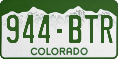 CO license plate 944BTR
