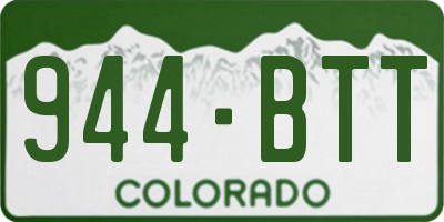 CO license plate 944BTT