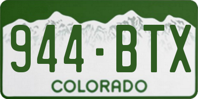 CO license plate 944BTX