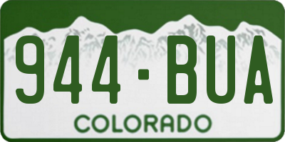 CO license plate 944BUA