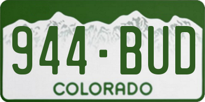 CO license plate 944BUD