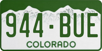CO license plate 944BUE