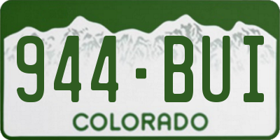 CO license plate 944BUI