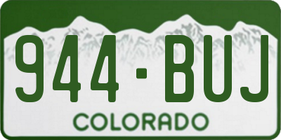 CO license plate 944BUJ