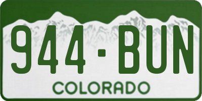 CO license plate 944BUN