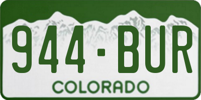 CO license plate 944BUR
