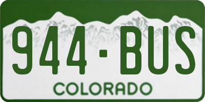 CO license plate 944BUS