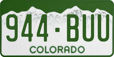 CO license plate 944BUU