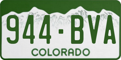 CO license plate 944BVA