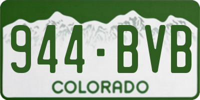 CO license plate 944BVB