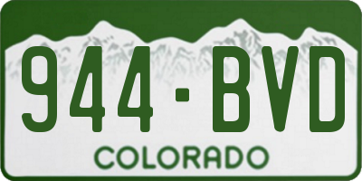 CO license plate 944BVD