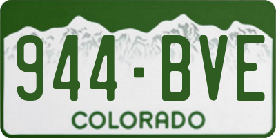 CO license plate 944BVE