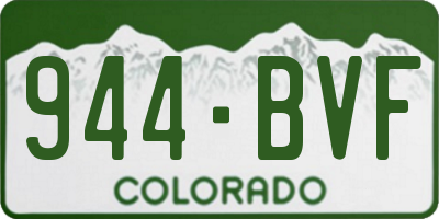 CO license plate 944BVF