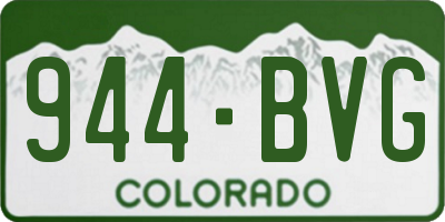 CO license plate 944BVG
