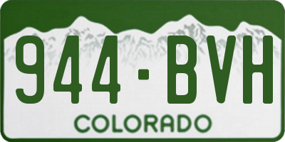 CO license plate 944BVH