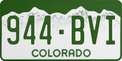 CO license plate 944BVI
