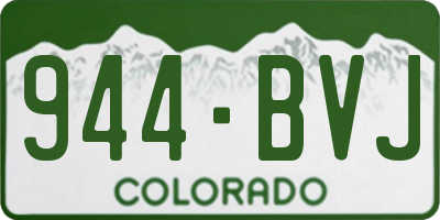 CO license plate 944BVJ