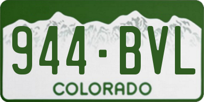 CO license plate 944BVL