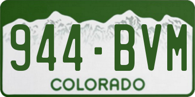 CO license plate 944BVM