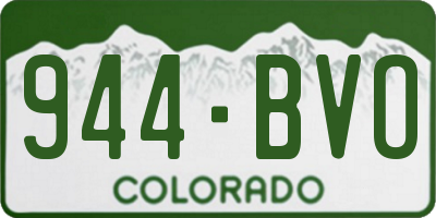 CO license plate 944BVO