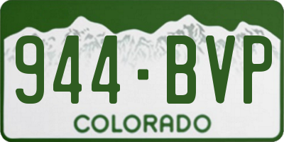 CO license plate 944BVP