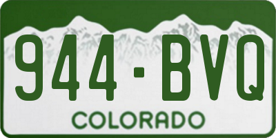CO license plate 944BVQ