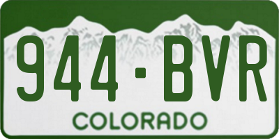 CO license plate 944BVR