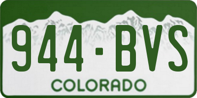 CO license plate 944BVS