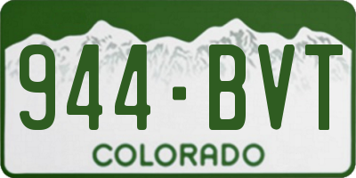 CO license plate 944BVT