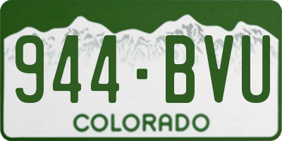 CO license plate 944BVU