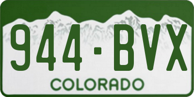 CO license plate 944BVX