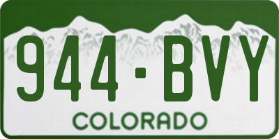 CO license plate 944BVY