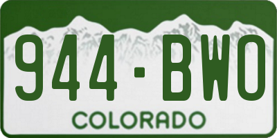 CO license plate 944BWO