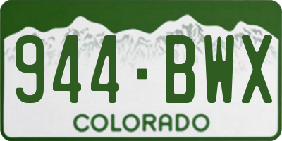 CO license plate 944BWX