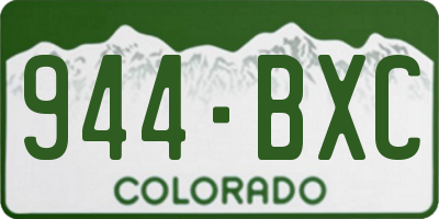 CO license plate 944BXC