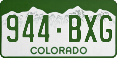 CO license plate 944BXG
