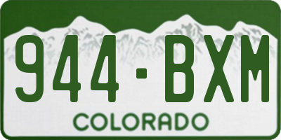 CO license plate 944BXM