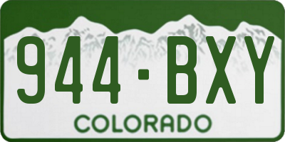 CO license plate 944BXY