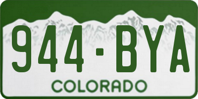 CO license plate 944BYA