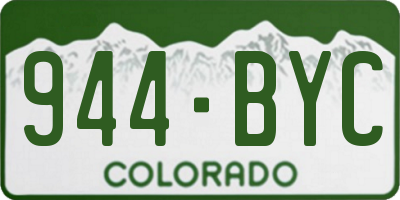 CO license plate 944BYC