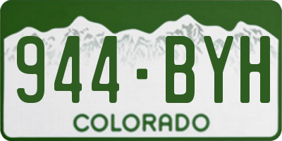 CO license plate 944BYH
