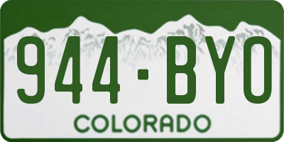 CO license plate 944BYO