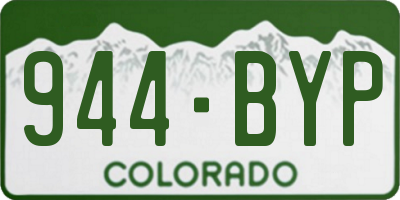 CO license plate 944BYP
