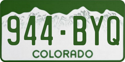 CO license plate 944BYQ