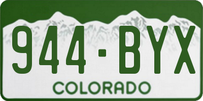 CO license plate 944BYX