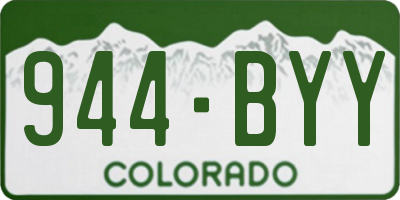 CO license plate 944BYY
