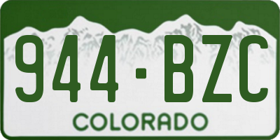 CO license plate 944BZC